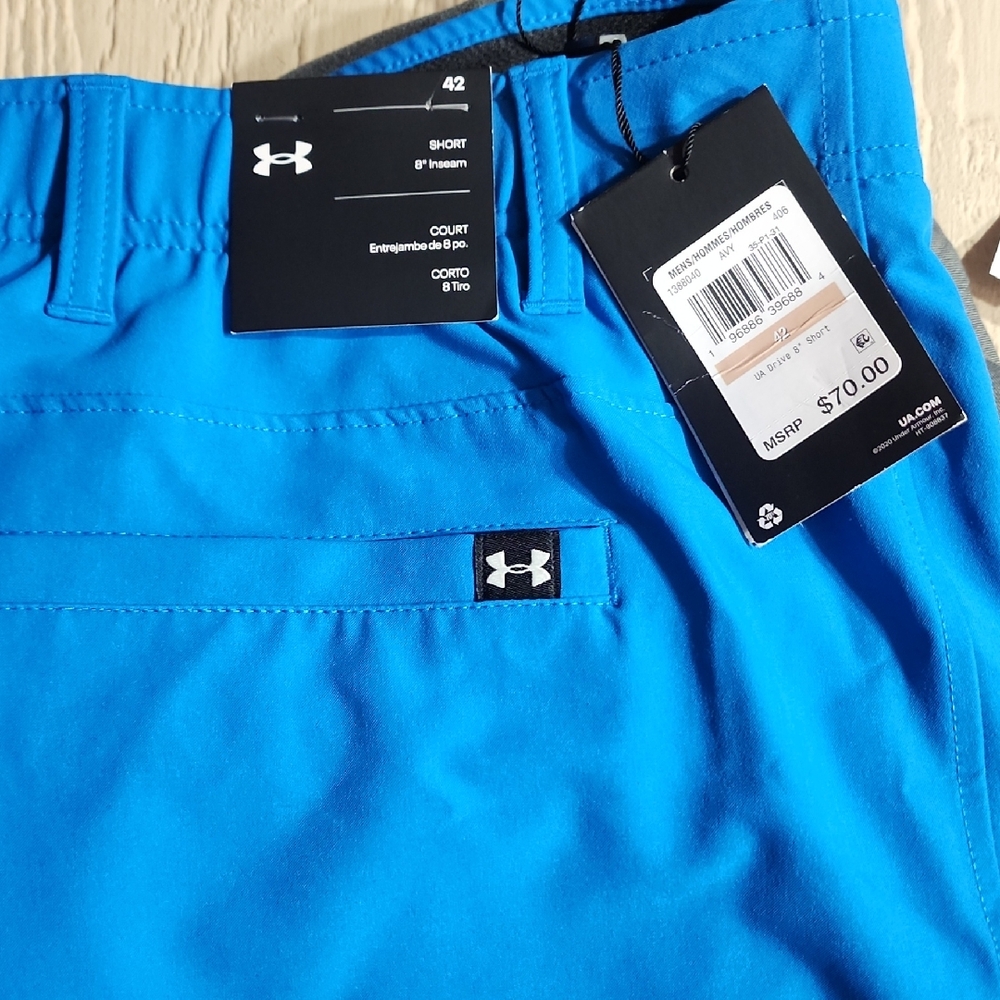 Under Armour Vibrant Blue Golf Shorts Size 42
